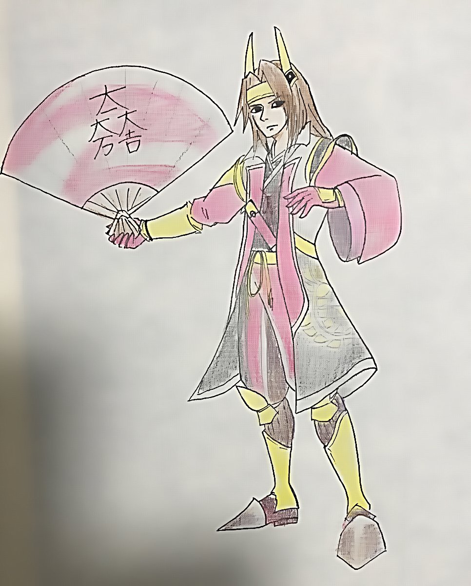 左下の影が邪魔(笑)#アナログ #色鉛筆 #戦国無双 #石田三成 左下の影が邪魔(笑)#アナログ #色鉛筆 #戦国無双 #石田三成