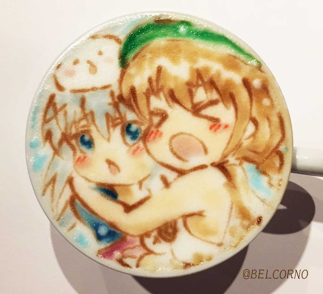 ラテアート【ココアとチノ】@ご注文はうさぎですか?LatteArt【Is the order a rabbit?】#go ラテアート【ココアとチノ】@ご注文はうさぎですか?LatteArt【Is the order a rabbit?】#go