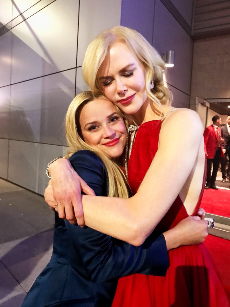 This was after we won... Yes I'm crying!! So happy! Love you Nicole! ✨???? #BigLittleLies https://t.co/61RdT7wKWb