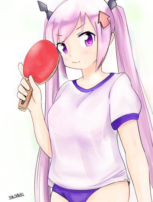 汗の感じとか塗りの感じとかの練習で描いた、灼熱の卓球娘の上矢あがりちゃんです_((Ф(・ω・`) 汗の感じとか塗りの感じとかの練習で描いた、灼熱の卓球娘の上矢あがりちゃんです_((Ф(・ω・`)