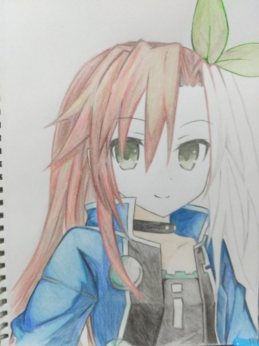 時間が出来たので久々に。現在の進展具合百均の色鉛筆かたい #ネプテューヌ 時間が出来たので久々に。現在の進展具合百均の色鉛筆かたい #ネプテューヌ