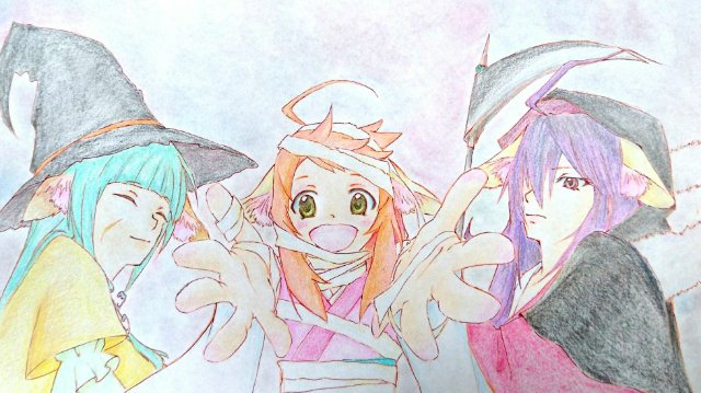 #縁結びの妖狐ちゃん でハロウィン仮装キャンディばら蒔かせると描いたとこ割と隠れる悲しみ…#縁結妖狐 #enmusuyo #縁結びの妖狐ちゃん でハロウィン仮装キャンディばら蒔かせると描いたとこ割と隠れる悲しみ…#縁結妖狐 #enmusuyo