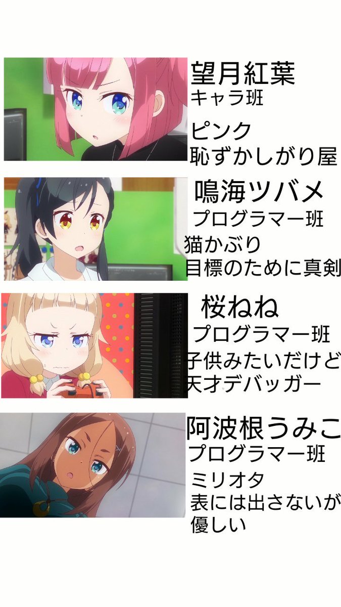 キャラ紹介です参考程度にご覧下さい#newgame キャラ紹介です参考程度にご覧下さい#newgame