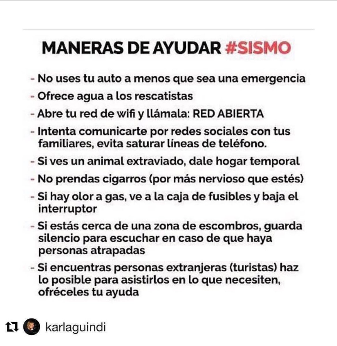 Ways to help in Mexico! ????????#PrayForMexico #FuerzaMexico 
#Repost @heidibal 
・・・
Todos podemos ayudar https://t.co/l500rBTdiR