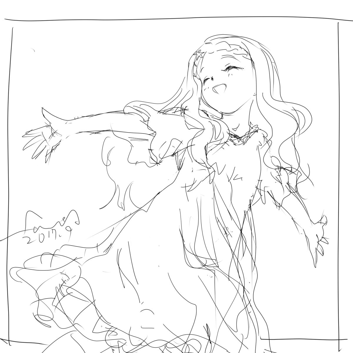 幸せなここな #ヤマノススメ #青羽ここな #ここなのススメ #落書き 幸せなここな #ヤマノススメ #青羽ここな #ここなのススメ #落書き