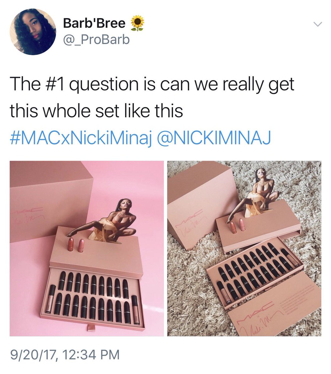 My 4th winner was picked for asking a great question. The answer is YES #MACxNickiMinaj https://t.co/8dDmN31ULS