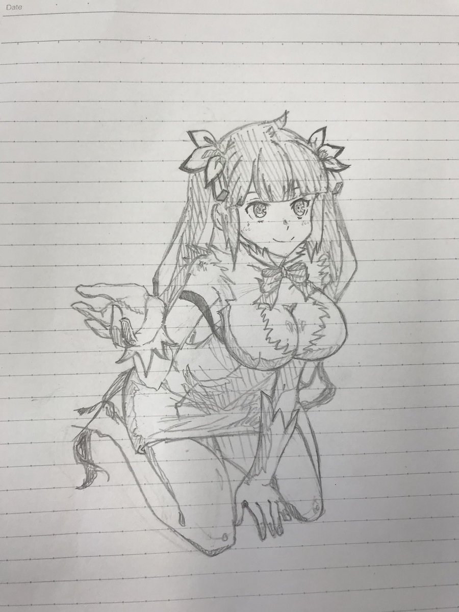 描きました。#ヘスティア#ダンまち 描きました。#ヘスティア#ダンまち