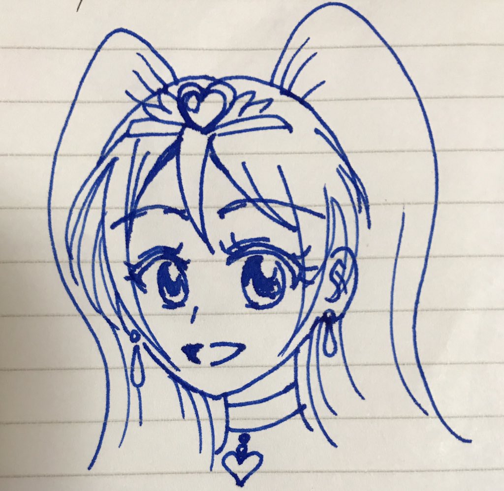 一発描きオリキュアさん~今のプリキュアが終わるまでは名前言えない💧また目から描いてみたけど前髪の時点でバランス崩した口も 一発描きオリキュアさん~今のプリキュアが終わるまでは名前言えない💧また目から描いてみたけど前髪の時点でバランス崩した口も