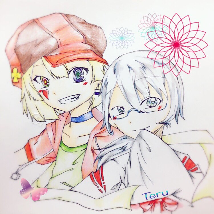 てるからのリクエストでノゲノラ、テト&てるを描きましたっ✨テトの目頑張った…!!笑 てるからのリクエストでノゲノラ、テト&てるを描きましたっ✨テトの目頑張った…!!笑