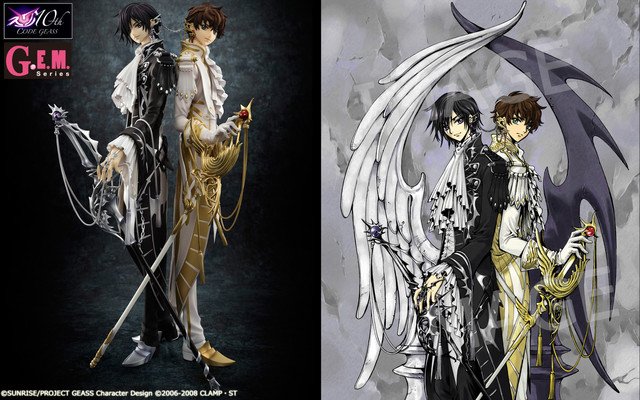CLAMPのイラストを再現、背中合わせのルルーシュ&スザクが立体化 #geassp CLAMPのイラストを再現、背中合わせのルルーシュ&スザクが立体化 #geassp