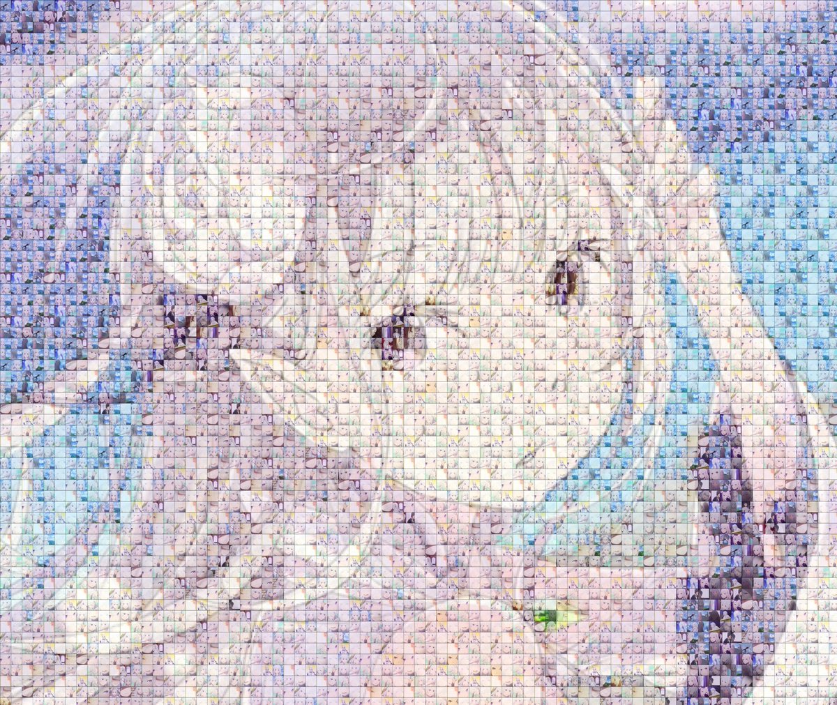エミリアだけでモザイクアートを作ってみました!エミリアはリゼロを知るきっかけになったキャラクターで、本当に感謝してます。 エミリアだけでモザイクアートを作ってみました!エミリアはリゼロを知るきっかけになったキャラクターで、本当に感謝してます。