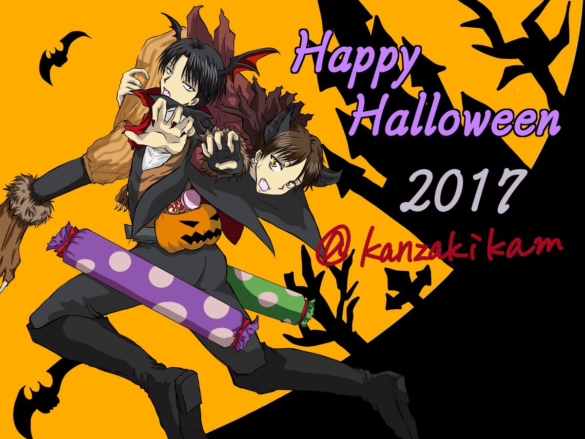 ハロウィンこんな感じになりましたー進撃の巨人→ゲーム衣装(然しへいちょのオールバックが描けなくて髪おろした←)文豪ストレ ハロウィンこんな感じになりましたー進撃の巨人→ゲーム衣装(然しへいちょのオールバックが描けなくて髪おろした←)文豪ストレ