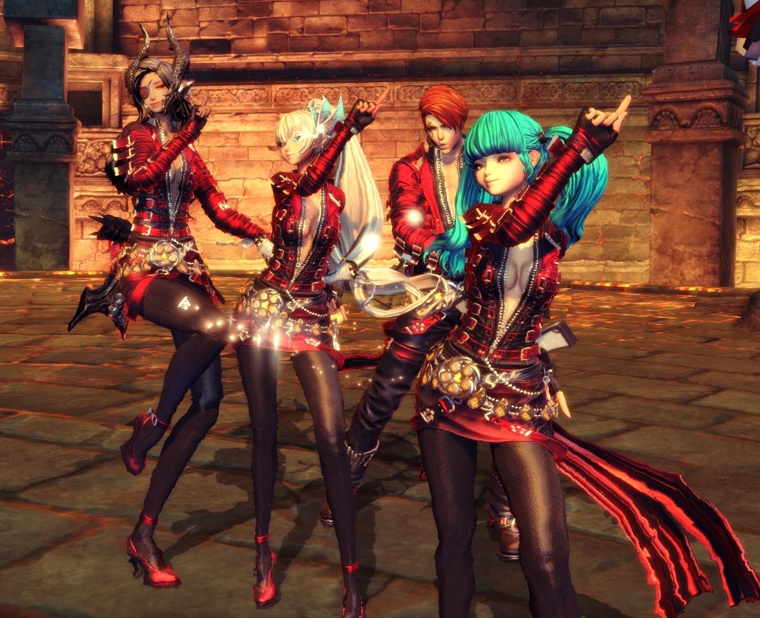 昨日の夏隣濤浴衣に乗り遅れた紅の踊り隊。#ブレイドアンドソウル #BladeAndSoul 昨日の夏隣濤浴衣に乗り遅れた紅の踊り隊。#ブレイドアンドソウル #BladeAndSoul