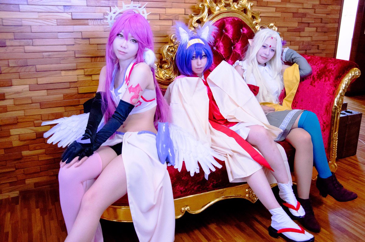 【コスプレ/ノーゲーム ノーライフ】天翼種 ジブリール▷みなと森精種 フィール・ニルヴァレン▷はるさん( )獣人種 初瀬 【コスプレ/ノーゲーム ノーライフ】天翼種 ジブリール▷みなと森精種 フィール・ニルヴァレン▷はるさん( )獣人種 初瀬