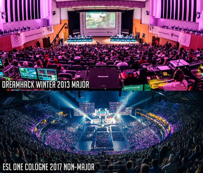 RT @NiPGaming: Evolution of #ESPORTS!
#csgo #dota2 #dreamhack #eslone #esl https://t.co/skpLzI2bL2