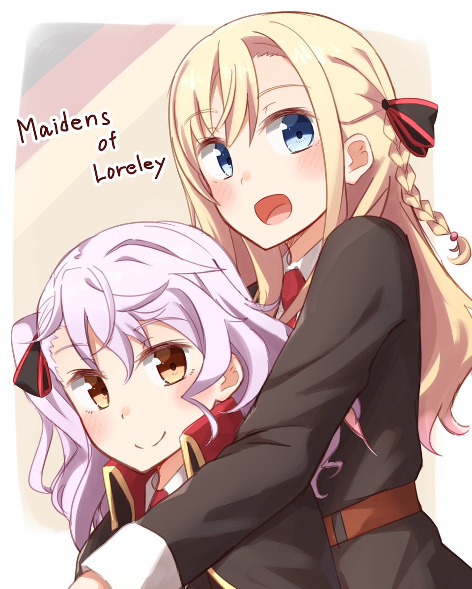 ハイスクール・フリート ローレライの乙女たち最終巻記念にテアちゃんとミーちゃん描きました ハイスクール・フリート ローレライの乙女たち最終巻記念にテアちゃんとミーちゃん描きました
