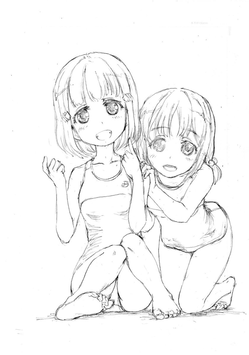 はいふり描いてみました・・・顔もバランスもちょー難しいです。でも描くからには指定水着ですかねー。 はいふり描いてみました・・・顔もバランスもちょー難しいです。でも描くからには指定水着ですかねー。