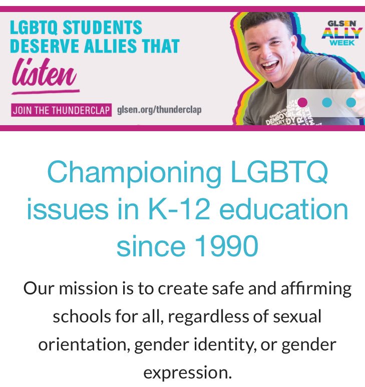 Take the pledge @ https://t.co/cJEC9Y6baX to be an #LGBTQ student ally & take action during @GLSEN’s #AllyWeek https://t.co/MZyrAfeSqU