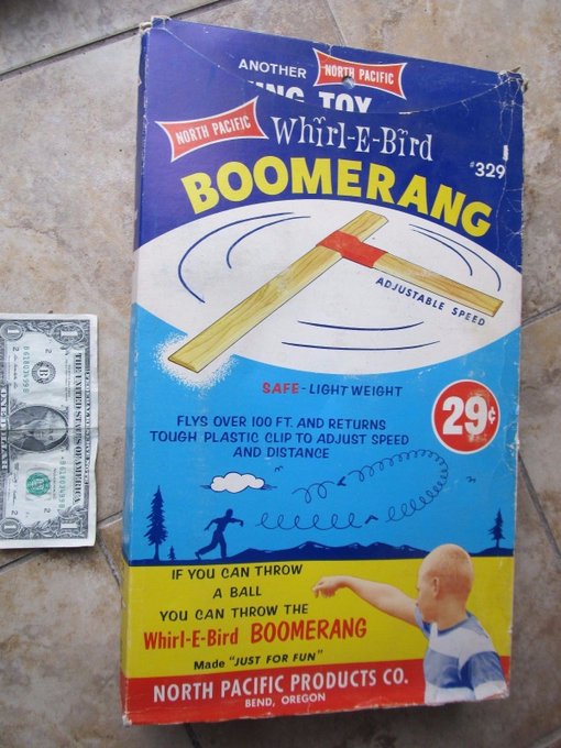 FULL, UNOPENED DISPLAY BOX of 36 Vintage Child's Boomerang Toys From 1950 Store https://t.co/RYvxeIoshK https://t.co/ltFORZtW2V