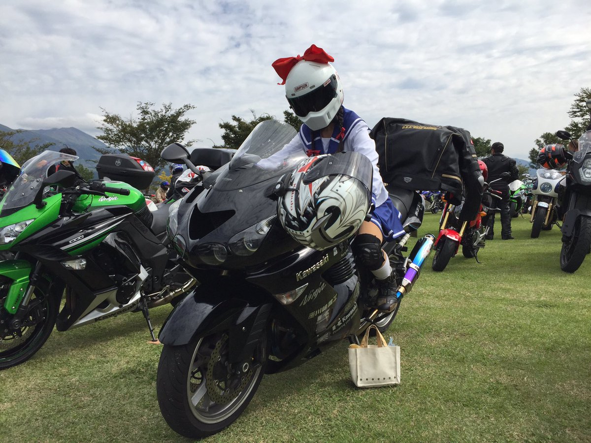 来夢先輩とZZR1400&くまモンの共演‼️#PEACERIDE#ピースライド#道の駅あそ望の郷くぎの#ばくおん#来夢先 来夢先輩とZZR1400&くまモンの共演‼️#PEACERIDE#ピースライド#道の駅あそ望の郷くぎの#ばくおん#来夢先