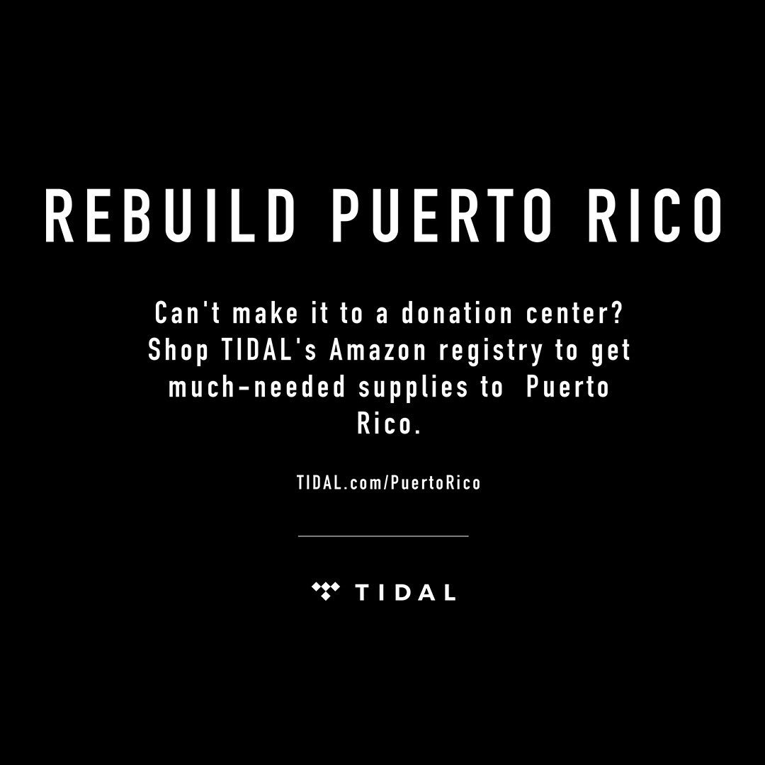 Supporting my @tidal fam efforts to help Puerto Rico! https://t.co/EG1kEvxexj
