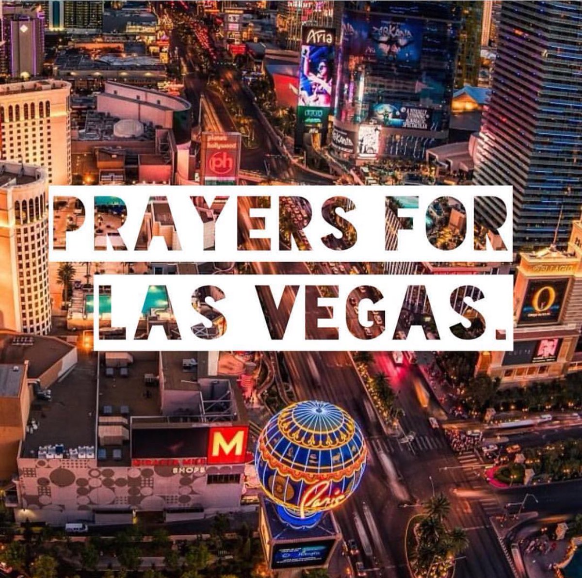 My thoughts and prayers are with everyone and their loved ones. #PrayForVegas ???? https://t.co/5klVwSiIQn