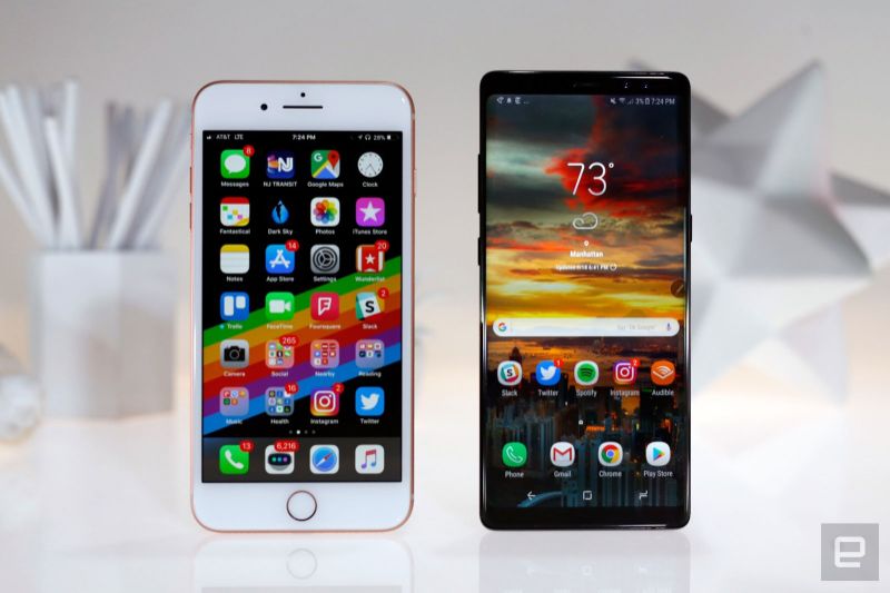 Galaxy Note 8 and iPhone 8 Plus tie for top spot in camera test