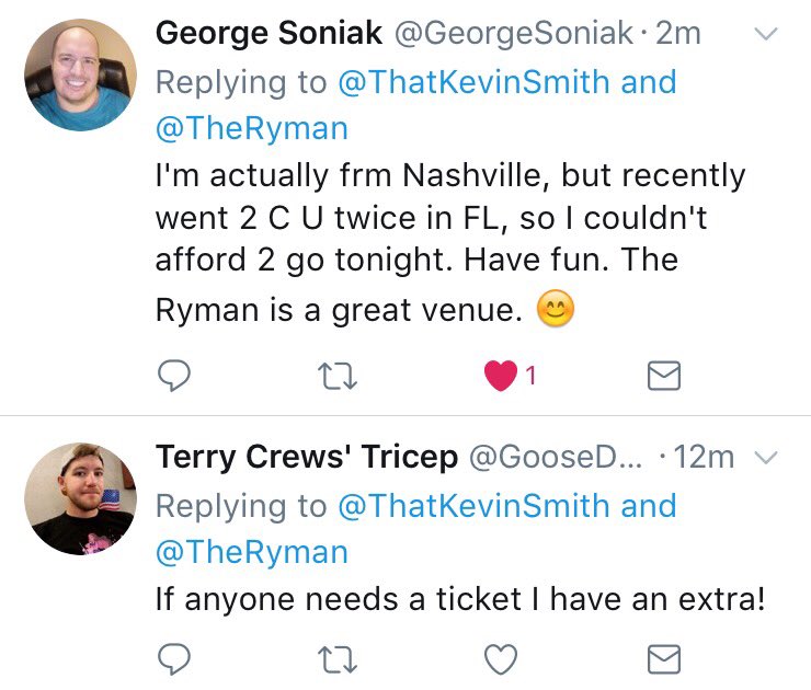 This is how a classic meet-cute begins! @GooseDubJean? Meet @GeorgeSoniak! See you both at @TheRyman at 7! https://t.co/fjbggiSu2C