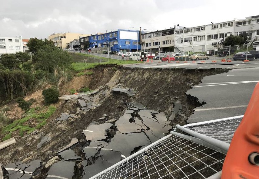 Birkenhead business owners worry as more of car park slips down bank