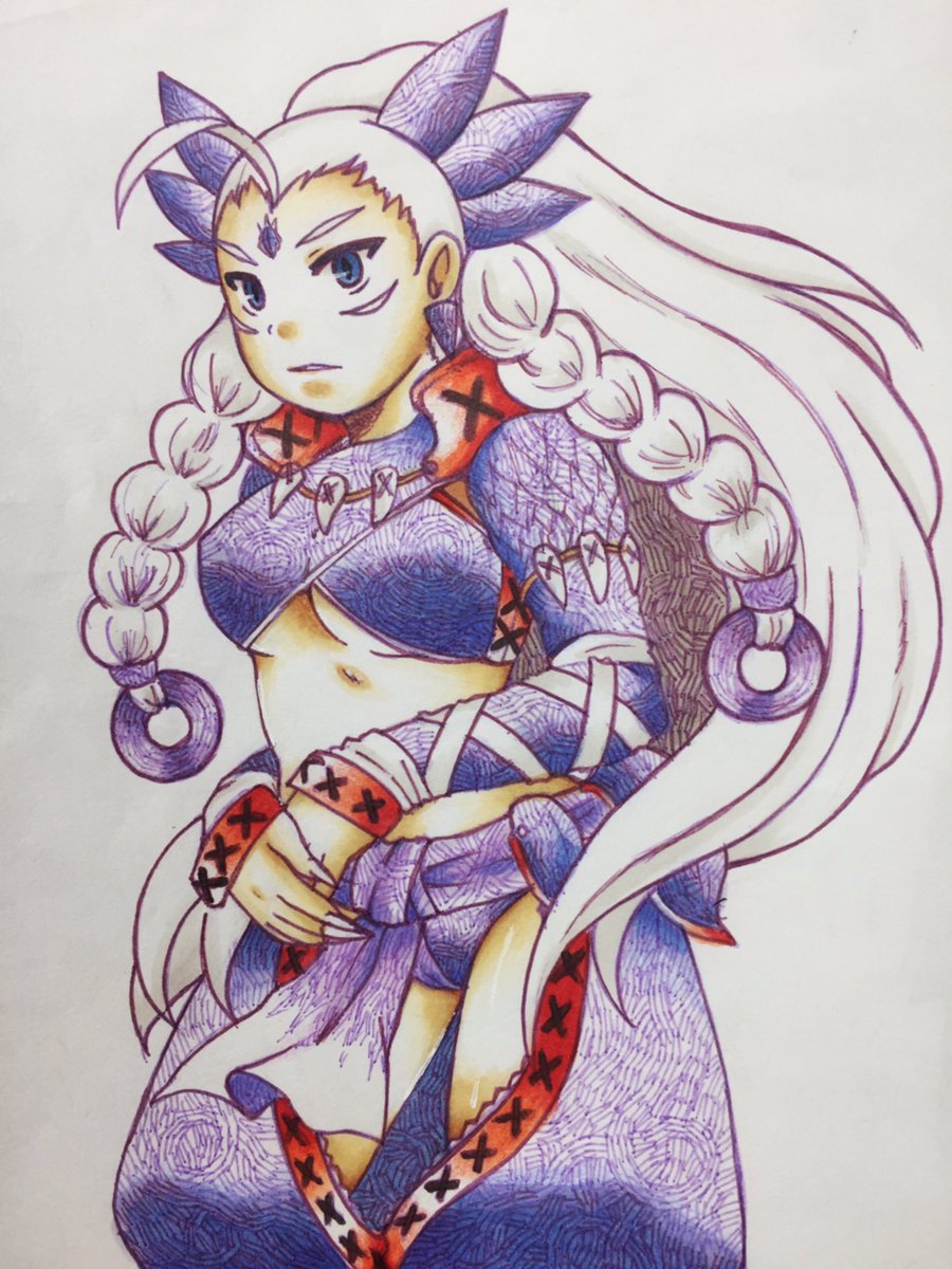 落書きが色々酷いですがクールなシャドウ姐さん描きました …あ、クーリオがいないノω=← #mhst_rideon 落書きが色々酷いですがクールなシャドウ姐さん描きました …あ、クーリオがいないノω=← #mhst_rideon