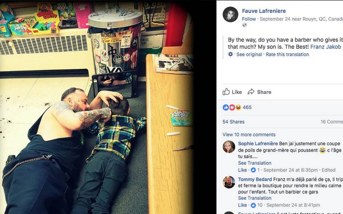 This 6-year-old with autism was terrified by haircuts. A barber did his best to help