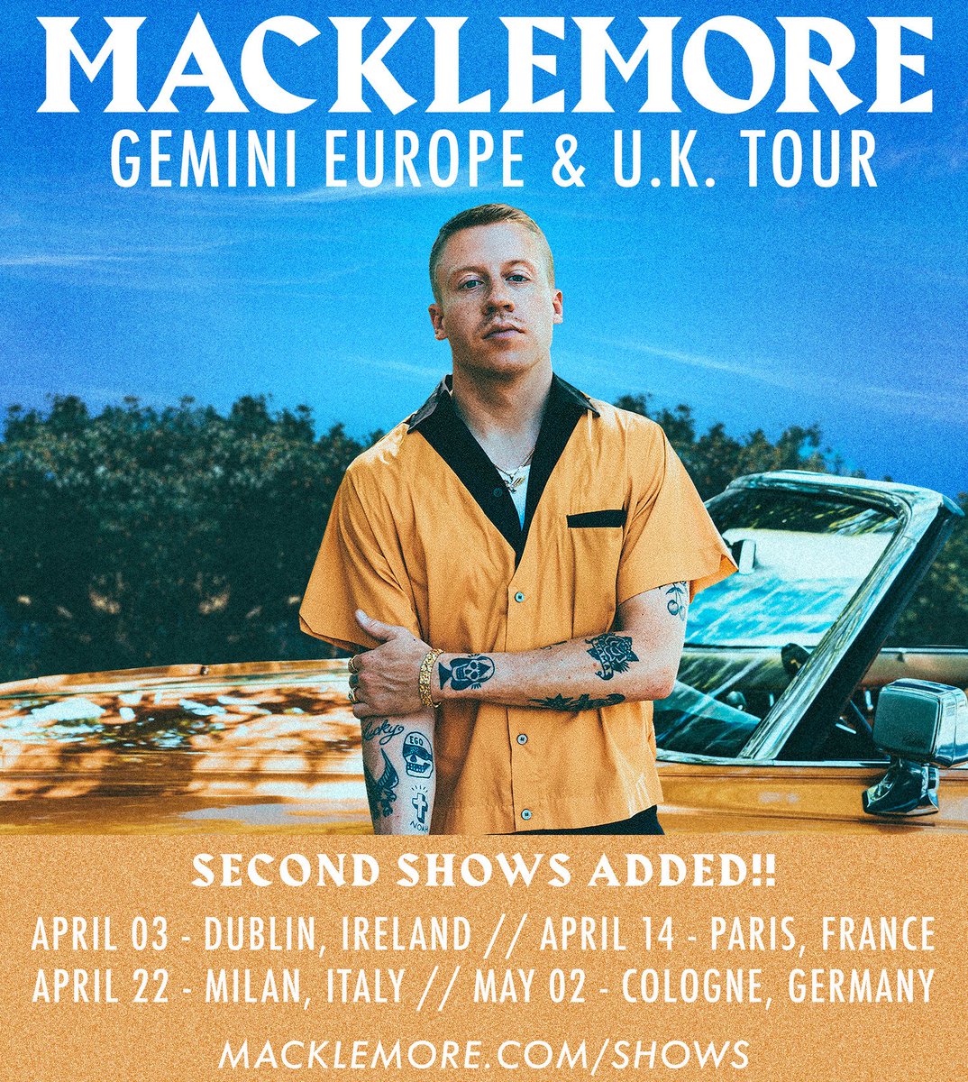 Ayyyyy! We're adding SECOND shows in DUBLIN, MILAN, COLOGNE AND PARIS!! https://t.co/SdimeCjMVK for tickets! https://t.co/GZ29mCvgxK