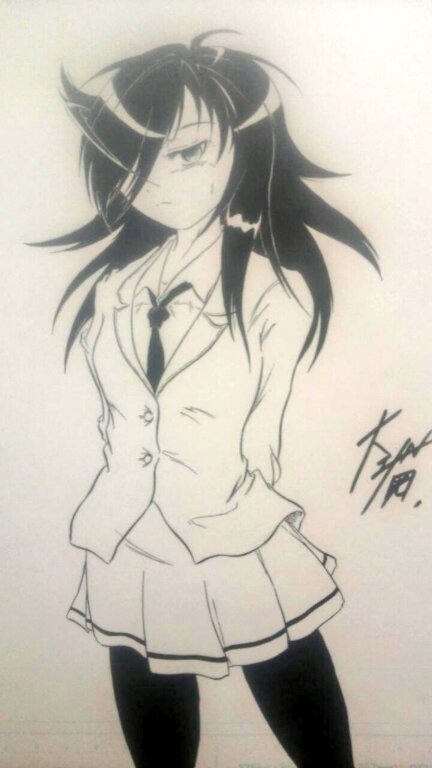 お絵描きです。自分が読んでる漫画「私がモテないのはどう考えてもお前らが悪い!(わたモテ)」より、黒木智子(もこっち)を描 お絵描きです。自分が読んでる漫画「私がモテないのはどう考えてもお前らが悪い!(わたモテ)」より、黒木智子(もこっち)を描