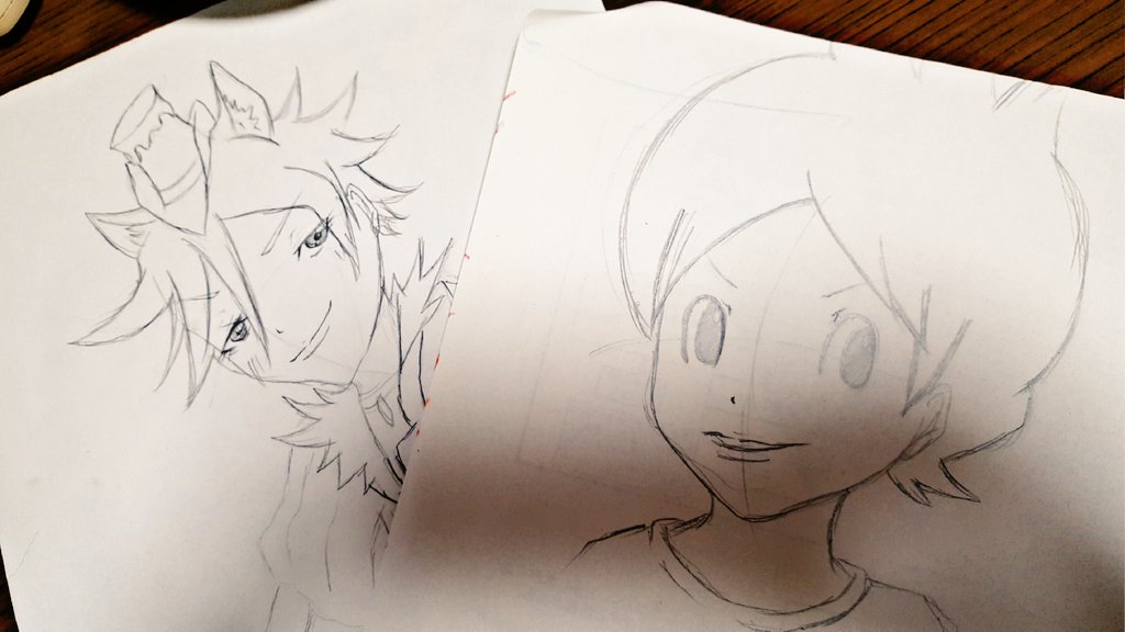 甥っ子から妖怪ウォッチのケータ(?)書いてー、チビも赤いプリキュア描いてー!と言ってきたのでかきかき。イラストを見た両親 甥っ子から妖怪ウォッチのケータ(?)書いてー、チビも赤いプリキュア描いてー!と言ってきたのでかきかき。イラストを見た両親