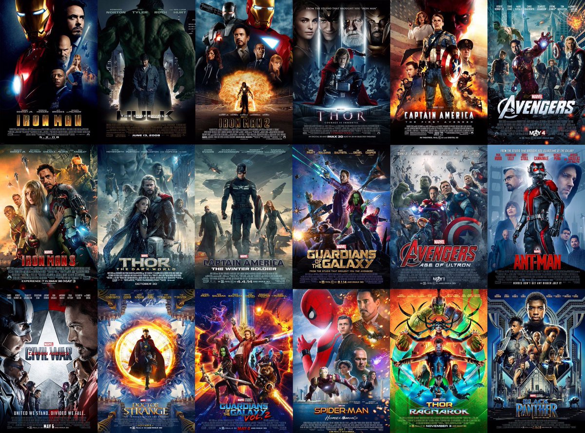 「アイアンマン」~「キャプテン・アメリカFA」までは割とシンプルめだけど、「アベンジャーズ」~「AOU」は主人公達を前に 「アイアンマン」~「キャプテン・アメリカFA」までは割とシンプルめだけど、「アベンジャーズ」~「AOU」は主人公達を前に