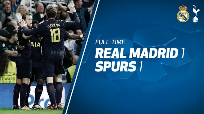 FULL-TIME: A big display at the Bernabéu and we're heading home from Madrid with a well-deserved point. #COYS https://t.co/LpgvNyR5Ik