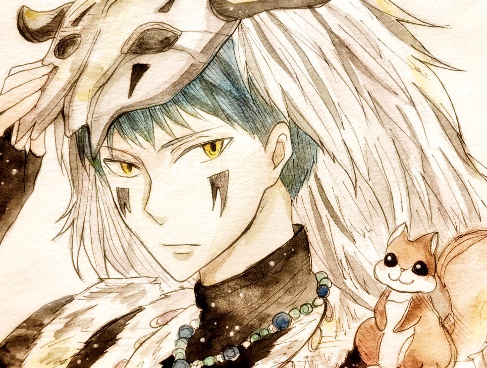 シンア🐹#透明水彩 #暁のヨナ シンア🐹#透明水彩 #暁のヨナ