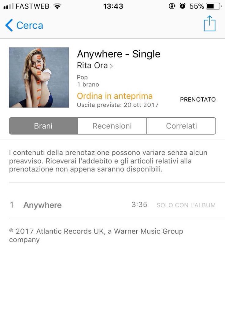 RT @itsxemmaj: CAN YOU HEAR ME SCREAMING???????? I CAN’T WAIT @RitaOra #ANYWHERE https://t.co/ciT1n6Euko