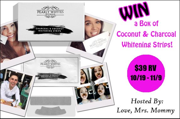 Pearly Whites Coconut & Charcoal Whitening Strips Giveaway! Pearly Whites Coconut & Charcoal Whitening Strips Giveaway!