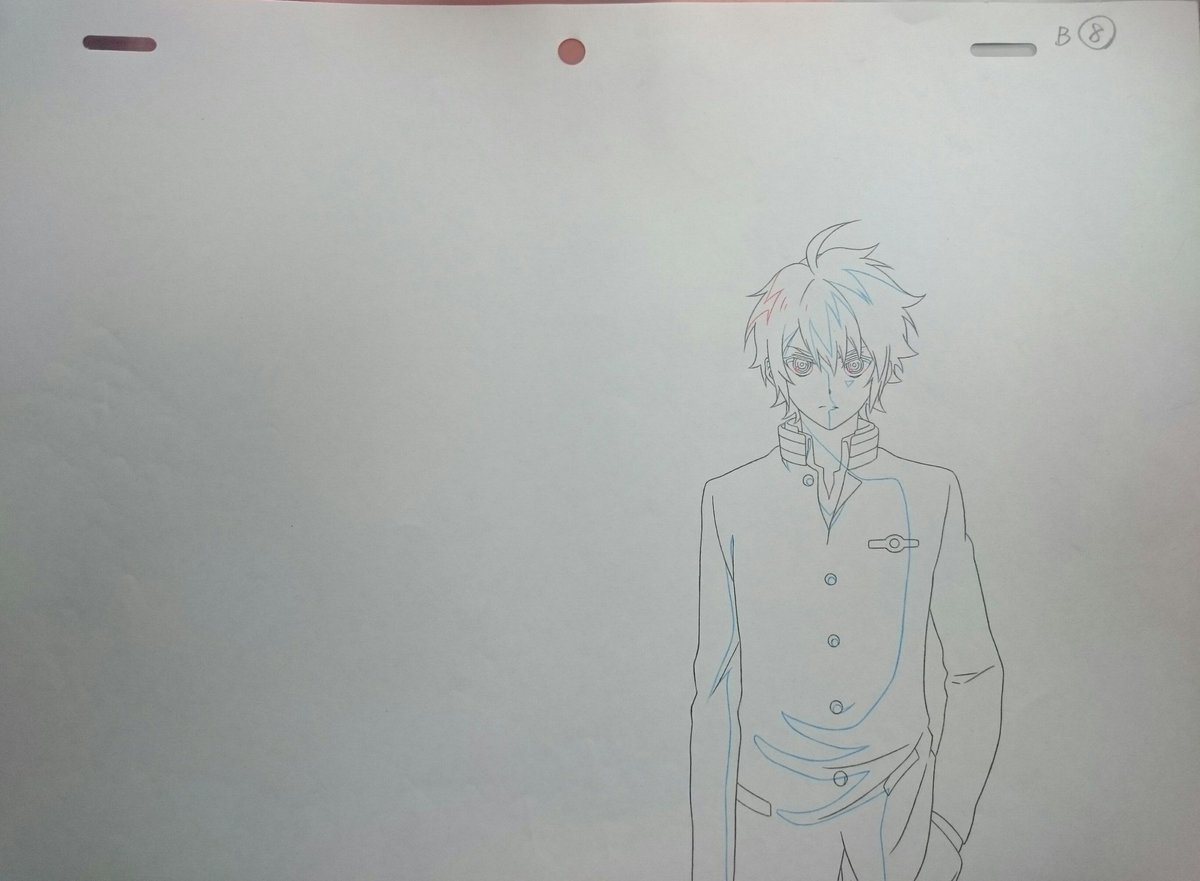 終わりのセラフの生動画キャンペーン白夜優一郎 優ちゃんでした。その1\(^-^)/裏面にも影の線が書かれているのね❗ # 終わりのセラフの生動画キャンペーン白夜優一郎 優ちゃんでした。その1\(^-^)/裏面にも影の線が書かれているのね❗ #