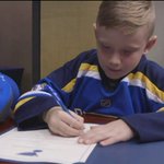 Blues sign 8-year-old boy to one-day contract