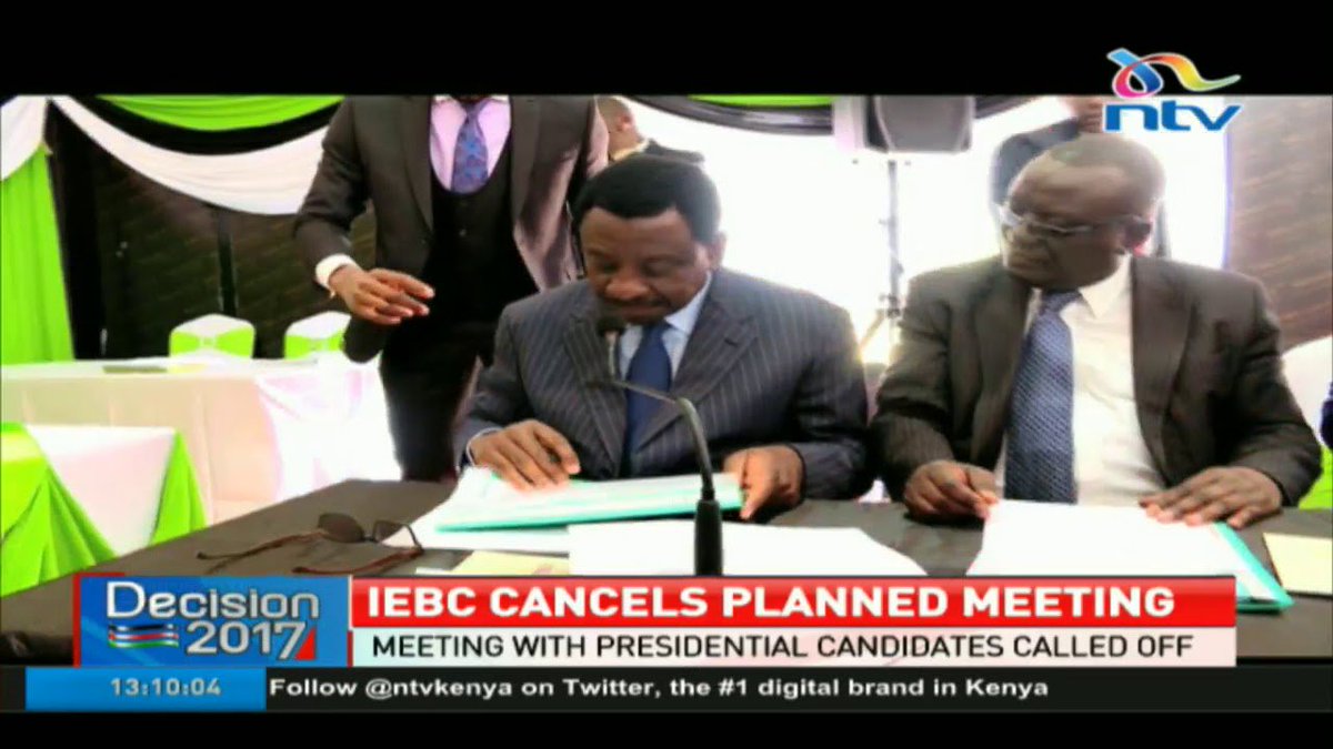 IEBC cancels planned meeting with presidential candidates