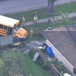 School bus hits Elk Grove Village house