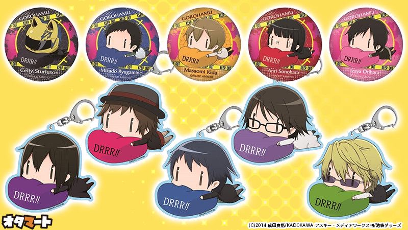 【公式ショップ先出し情報★その2】『デュラララ!!×2』から、ごろはむデザインの アクリルキーホルダー<10種>とカンバ 【公式ショップ先出し情報★その2】『デュラララ!!×2』から、ごろはむデザインの アクリルキーホルダー<10種>とカンバ