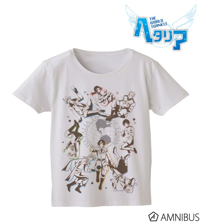 【ヘタリア The World Twinkle】好評につき「Tシャツ/レディース」の二次受注を、数量限定で開始いたしまし 【ヘタリア The World Twinkle】好評につき「Tシャツ/レディース」の二次受注を、数量限定で開始いたしまし