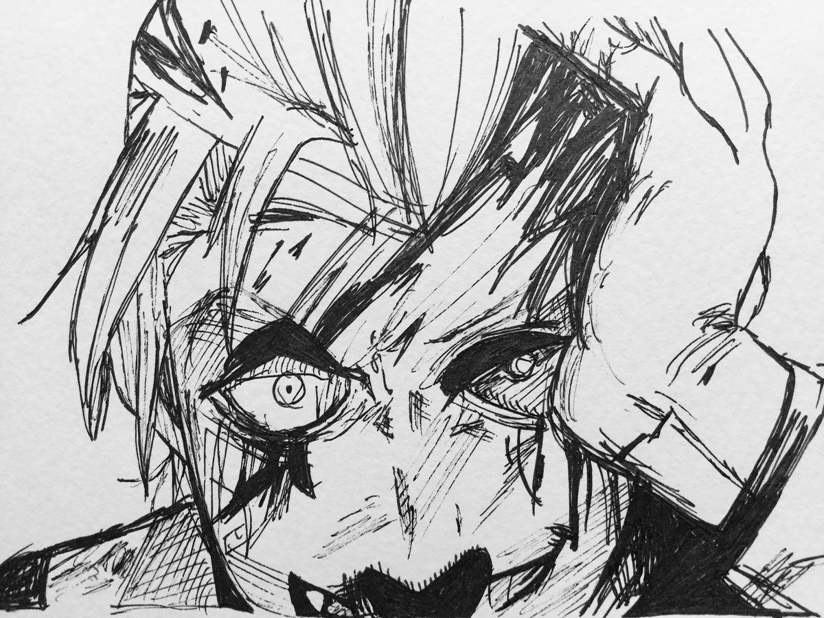 ナキ一発描き#東京喰種#描いてみた ナキ一発描き#東京喰種#描いてみた