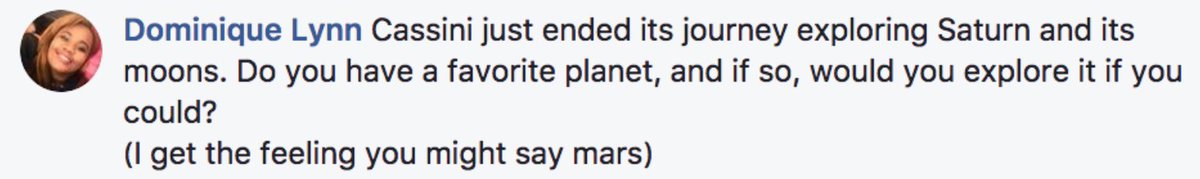 I do like Earth. But if @elonmusk makes it to Mars, I think we’d seriously consider the trip... https://t.co/7H7tAZKmXO