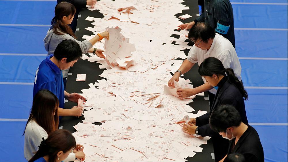 Japan: exit polls suggest a landslide general election victory for Shinzo Abe's coalition