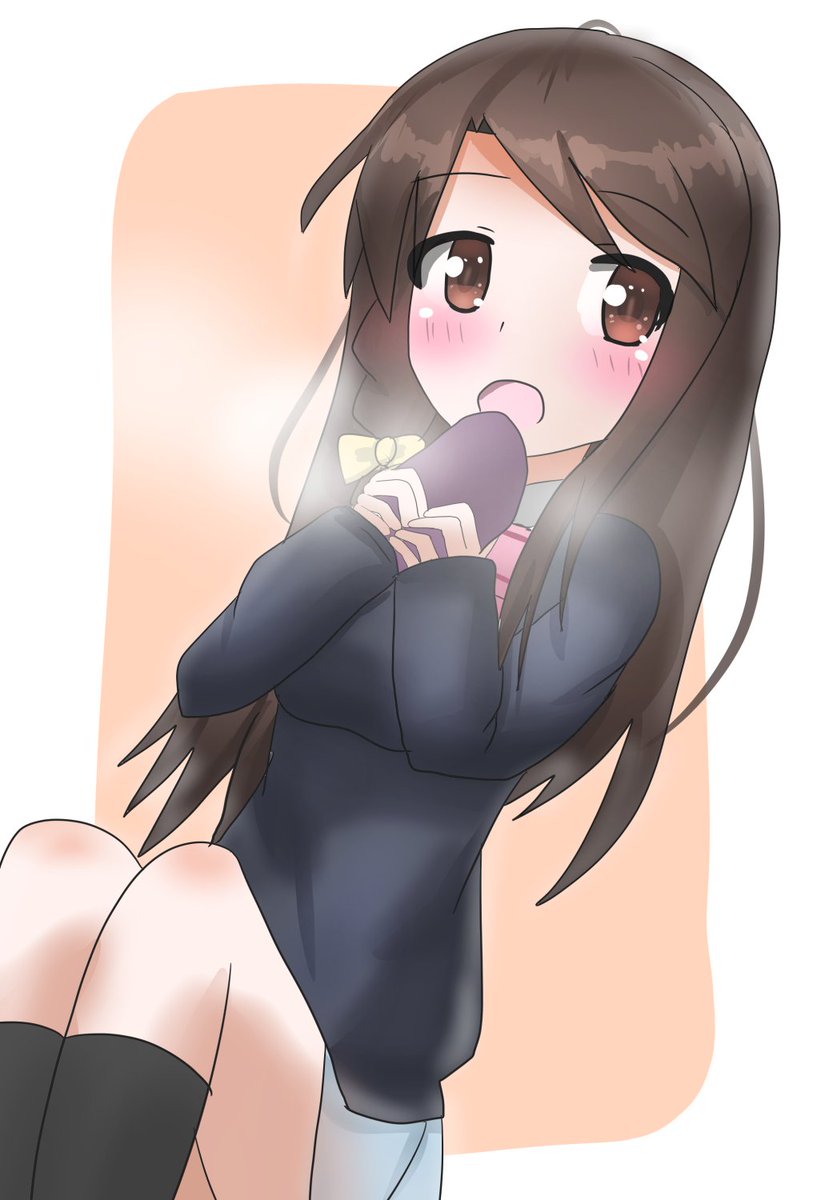 久しぶりにきんモザの絵でも。お芋を食べる穂乃花ちゃん♪ 久しぶりにきんモザの絵でも。お芋を食べる穂乃花ちゃん♪