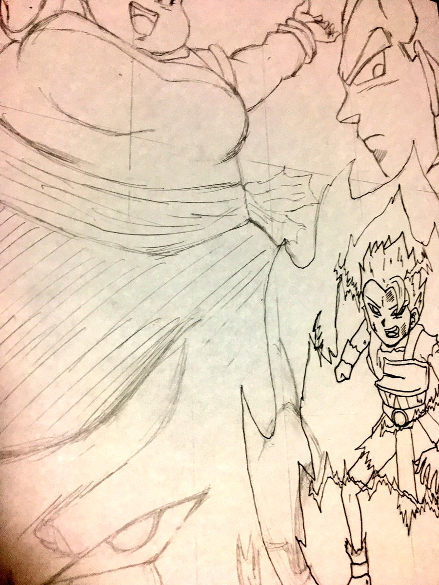 昨日のドラゴンボール超のキャラを描いてた...雨凄いな…Good night. 昨日のドラゴンボール超のキャラを描いてた...雨凄いな…Good night.
